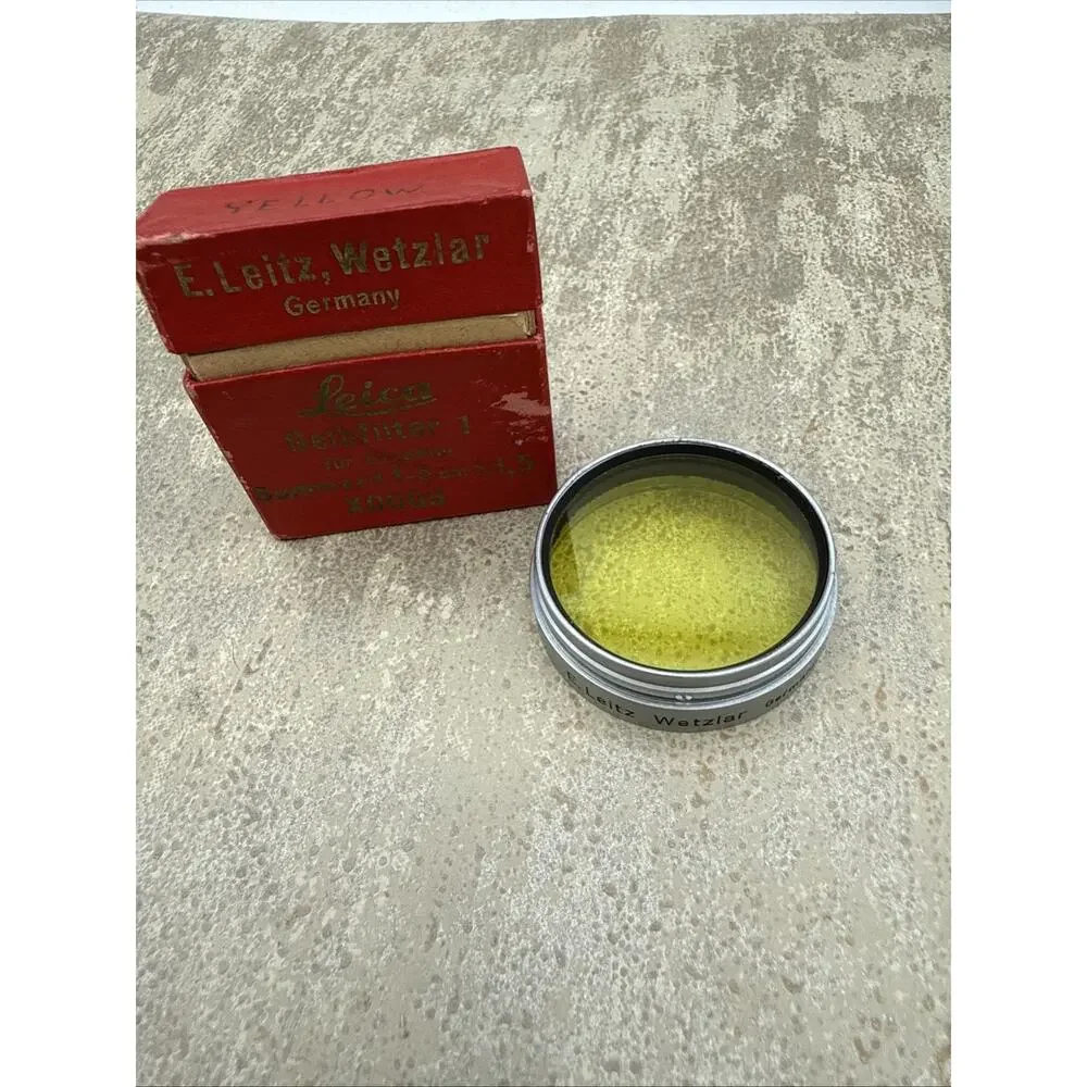 Ernst Leitz Leica Gelbfilter 1 Yellow Camera Filter Model XOOQG Wetzlar Germany
